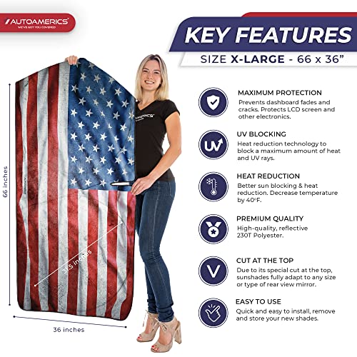 Truck Windshield Sun Shade with Storage Pouch & Anti