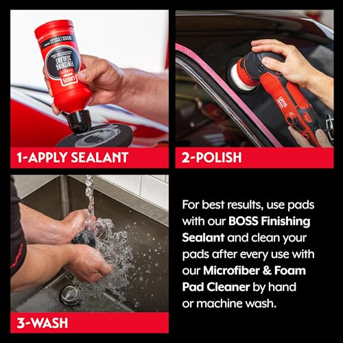 3" Black Foam Finishing Pads for Car Polishing and Detailing (3 Count)