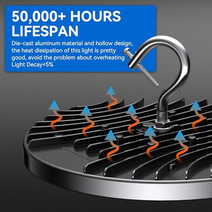 4 Pack UFO LED High Bay Light 200W (4 Count)