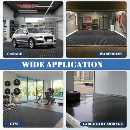 5Ft x 12Ft Rubber Flooring Mats 1.6mm Diamond Plate Flooring Roll