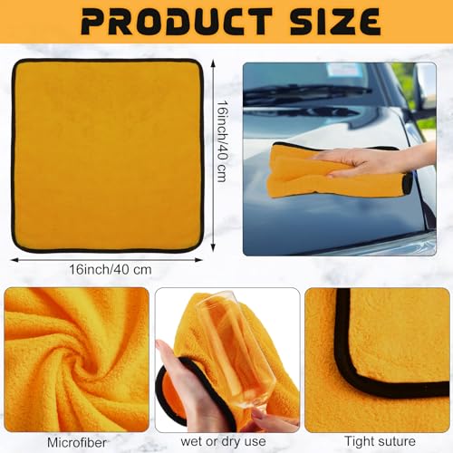 80 Pcs Yellow Microfiber Towels