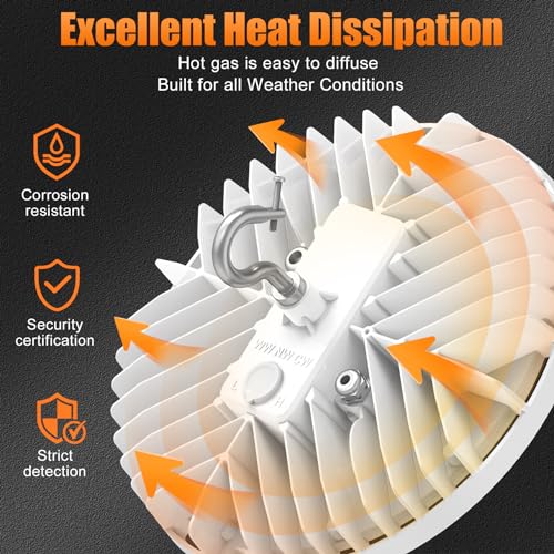 2 Pack LED High Bay Light 240W 200W 150W Adjustable