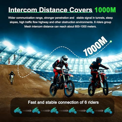 Mesh 3.0 Motorcycle Bluetooth Headset