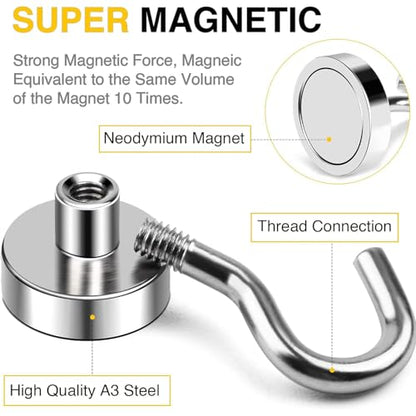 Magnetic Hooks 20pcs 30lbs+ Cruise Essentials 2026 Magnet Hook (20 Count)