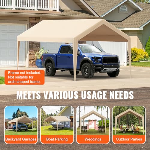 Carport Replacement Canopy Cover 10 x 20 ft