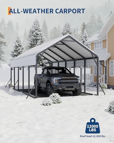 13 ft x26 ft x11 ft Oversized Metal Carport