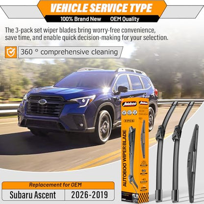 Windshield Wiper Blade Replacement for Subaru Ascent 2019