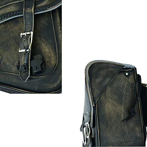 Motorcycle Saddle Bags Genuine Leather Motorcycle Luggage Bag For Softails Sportsters and Choppers