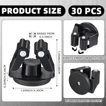 30 Pcs Magnetic Broom Holder Wall Mounted Anti Slip Rack (30 Count)