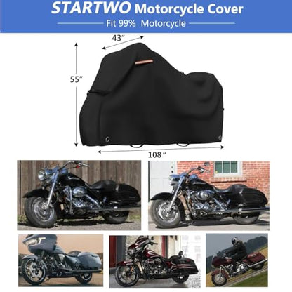 Motorcycle Covers with Side Box Waterproof Outdoor for Harley Davidson Touring Models Road King