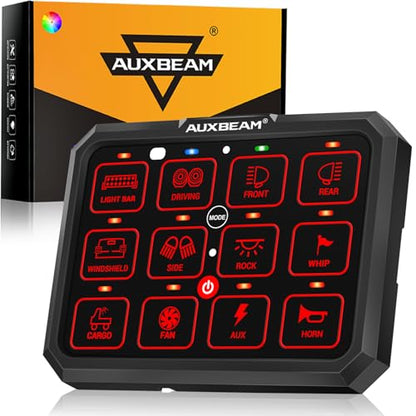 12 Gang Switch Panel RB120 Toggle Momentary Pulsed RGB Dimmable