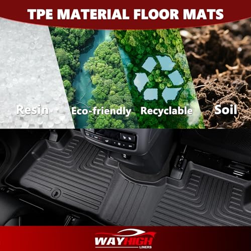 All Weather Floor Mats and Cargo Mat Set for Ford Expedition Max 7 Seats 2021