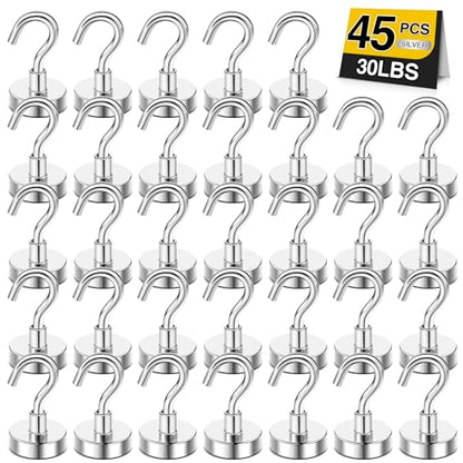 Magnetic Hooks 45pcs 30lbs Cruise Essentials 2026 Magnet Hook (45 Count)