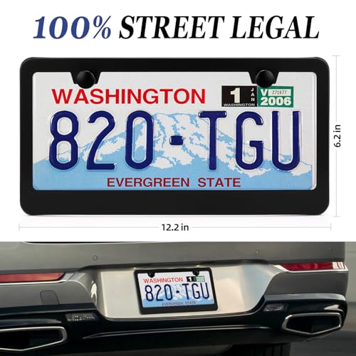 2 Pack Black License Plate Frame