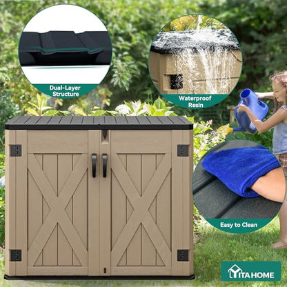 Outdoor Resin Storage Sheds with X