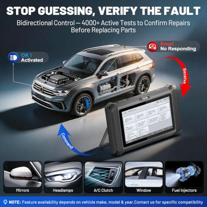 D7W OBD2 Scanner Diagnostic Tool Wireless Bidirectional Scan Tool