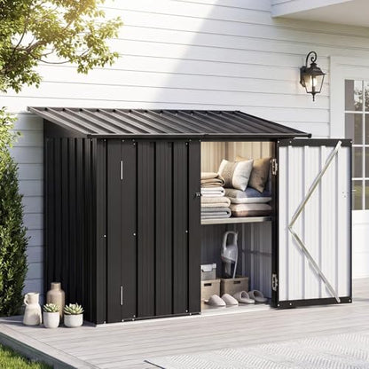 Outdoor Storage Cabinet 35 Cu.Ft Metal Storage Shed with Floor
