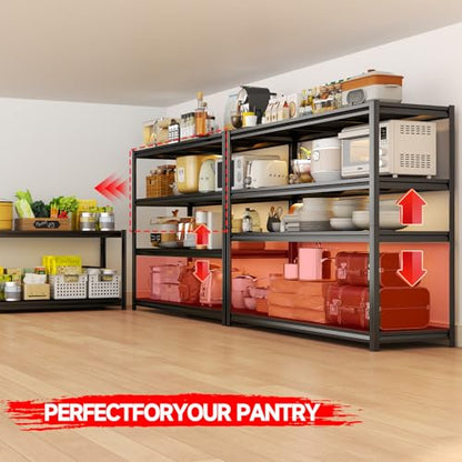 63" H Garage Shelving 2400LBS Capacity Heavy Duty Storage Shelves