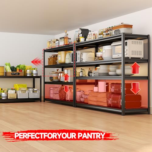 46''W Garage Shelving Heavy Duty Metal Storage Shelves Series (4 Count)