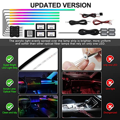Dreamcolor Acrylic Interior Car LED Strip Light with Wireless APP