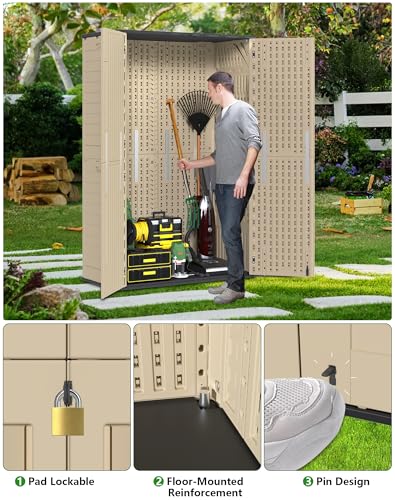 60 Cu.Ft Vertical Outdoor Storage Shed
