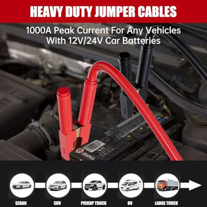 0G 30 FT Heavy Duty Jumper Cables