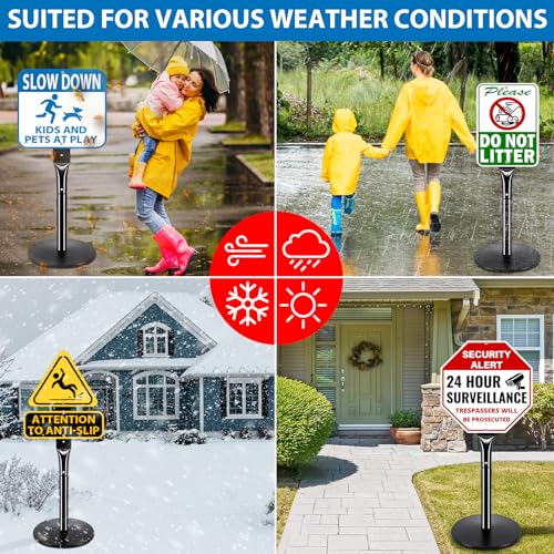 2Pack Heavy Duty Parking Sign Post for Outside (2 Count)