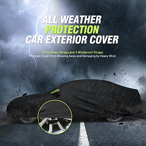 Car Cover Waterproof All Weather Windproof for Sedans 175