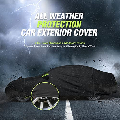 Car Cover Waterproof All Weather Windproof for Sedans 184