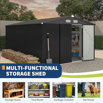 10X14 FT Metal Storage Sheds Outdoor