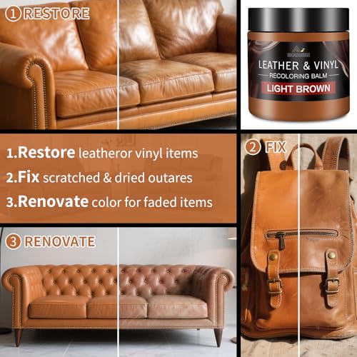 Leather Recoloring Balm and Scratch Repair Kit
