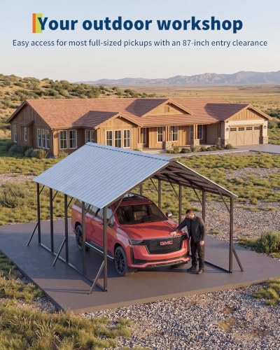 13x21x11 ft Vertical Roof Metal Carport Kit
