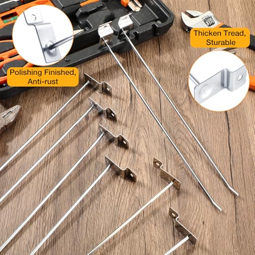 100 Pack Slatwall Hooks Silver Heavy Duty Slat Wall Hooks Metal Slatwall Accessories for Hanging Garage Retail Home Shop Display (100 Count)