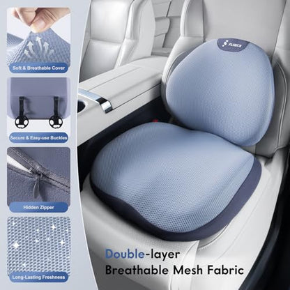 Seat Cushion and Lumbar Support Pillow for Office Chair Car