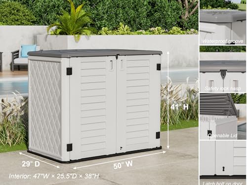 4x2.5 FT Outdoor Storage Shed
