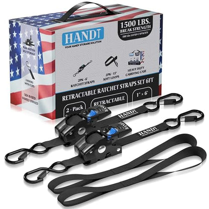 USA Based Retractable Ratchet Straps (2 Count)