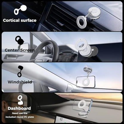 Vacuum Magnetic Phone Holder for Car 360° Adjustable Magsafe Car Mount
