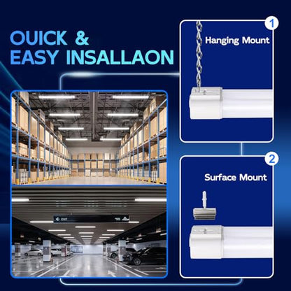 10 Pack 4FT Linkable LED Utility Light Fixture (10 Count)