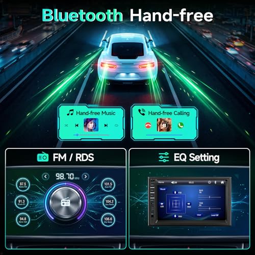 Car Stereo Double Din Radio with Bluetooth Car Audio Receivers