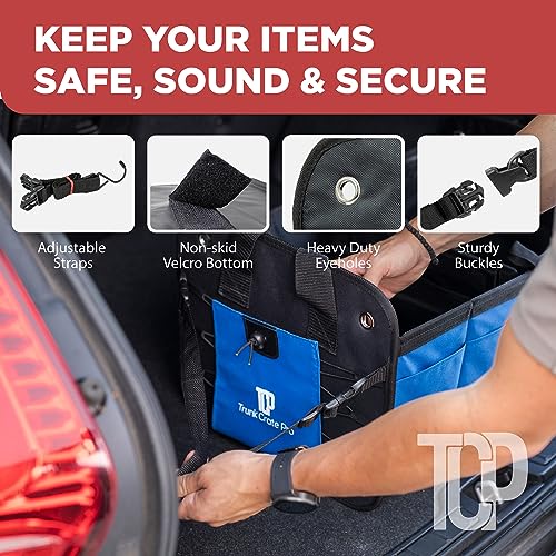 Blue Car Cargo Trunk Organizer for SUV & Auto Storage (16 Ounce)