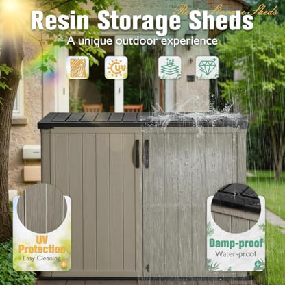 Outdoor Storage Cabinet with Lockable Doors