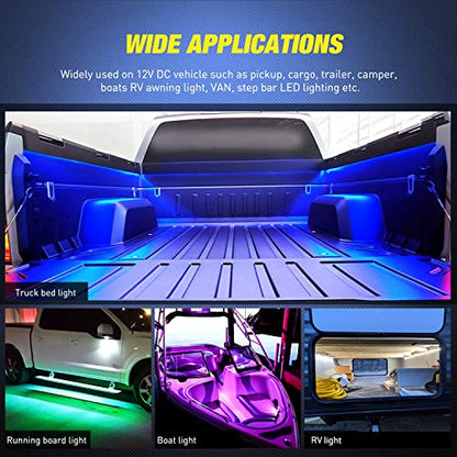 3PCS 60 Inch RGB Truck Bed Light Strip 270 LED Neon Accent LED