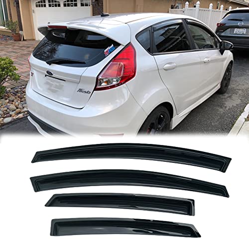 4PCS Side Window Wind Deflectors for Ford Fiesta 2009