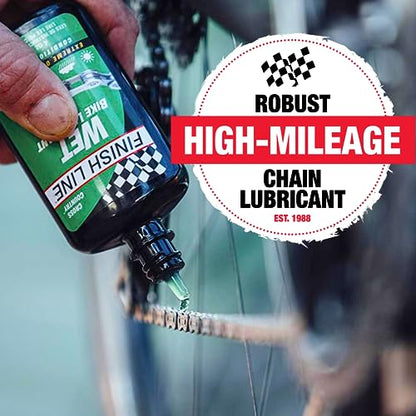 Wet Bike Chain Lubricant 8 oz Aerosol (8 Ounce)
