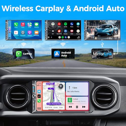 7" QLED Wireless Double Din Car Stereo