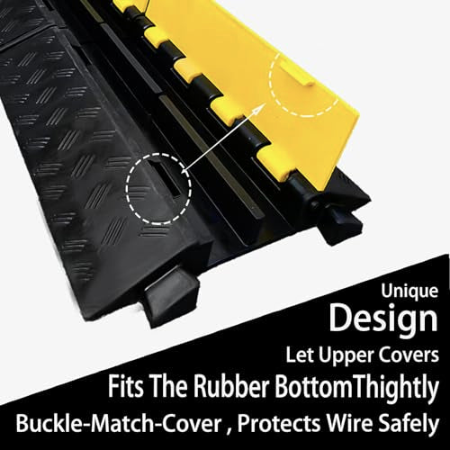 Foldable 2 Channel Rubber Cable Protector