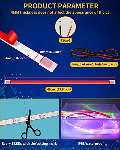 Green Led Strip Lights (4 Count)