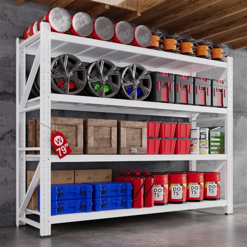 79” Wide Heavy Duty Metal Garage Shelving
