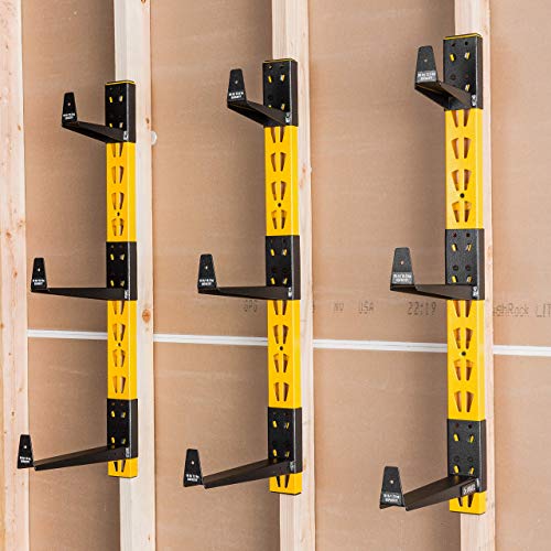 3 Piece Wall Mount Cantilever Wood and Lumber Storage Rack for Workshop Shelving (3 Count)