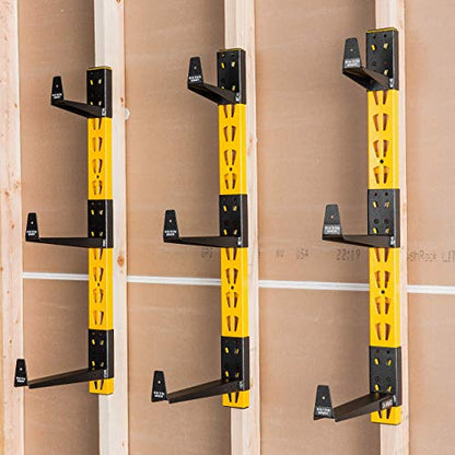 3 Piece Wall Mount Cantilever Wood and Lumber Storage Rack for Workshop Shelving (3 Count)